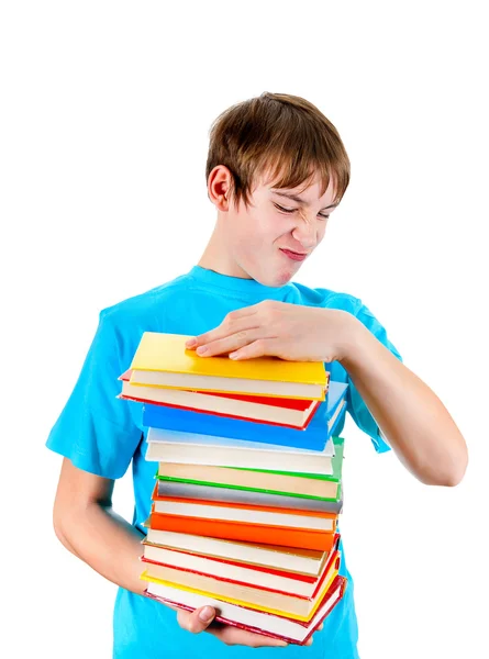 Niño con los libros — Foto de Stock