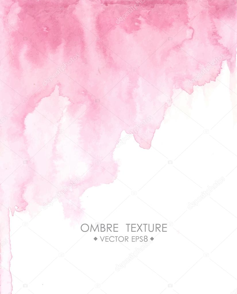Ombre watercolor pink. Hand drawn ombre texture. Watercolor painted light  blue background with white space for text. Stock Vector Image by ©mcherevan  #100728196