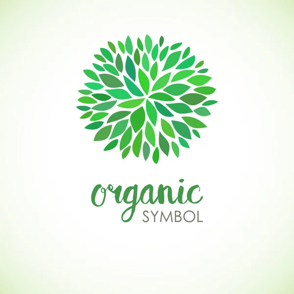 Florales Logo-Design-Vorlage. Grünes Leben und organisches Zierkonzept. — Stockvektor