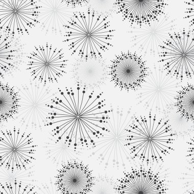 stilize çiçeklerle vektör seamless modeli. 