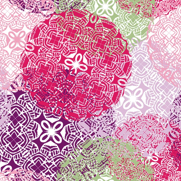 Vector seamless pattern with stylized flowers. — Stock Vector