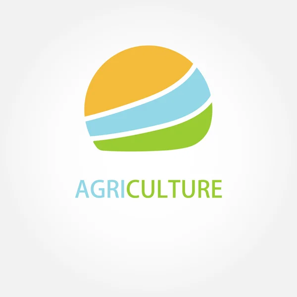 Cerchio agricolo logo vettoriale illustrazione . — Vettoriale Stock