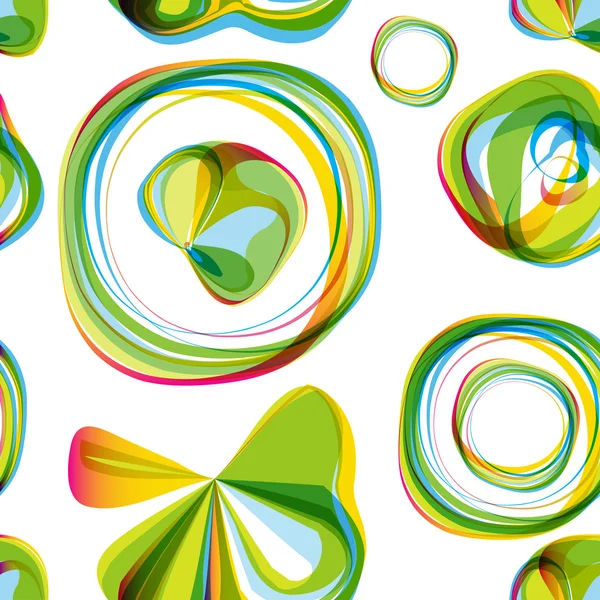 Sömlös runda bubblor abstrakt mönster. — Stock vektor
