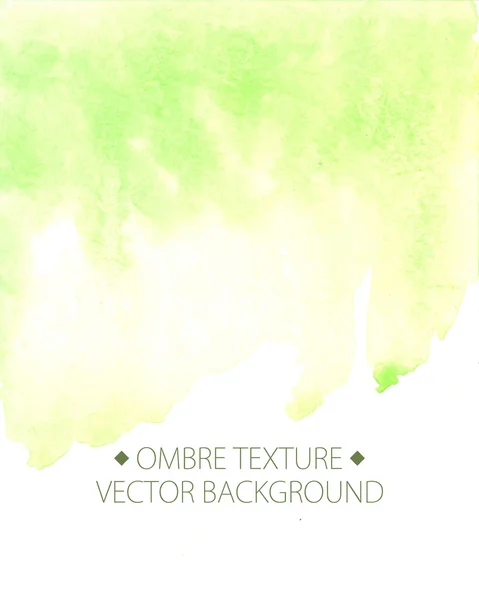 . Aquarell gemalt hellgrünem Hintergrund mit weißem Raum für Text. — Stockvektor
