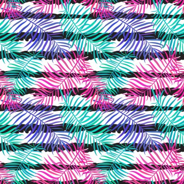 Palmiye yaprakları ile Seamless Modeli