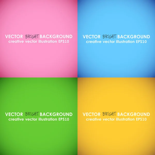 Conjunto de fondos brillantes Conjunto de concepto creativo vectorial de fondo de degradado multicolor brillante . — Vector de stock