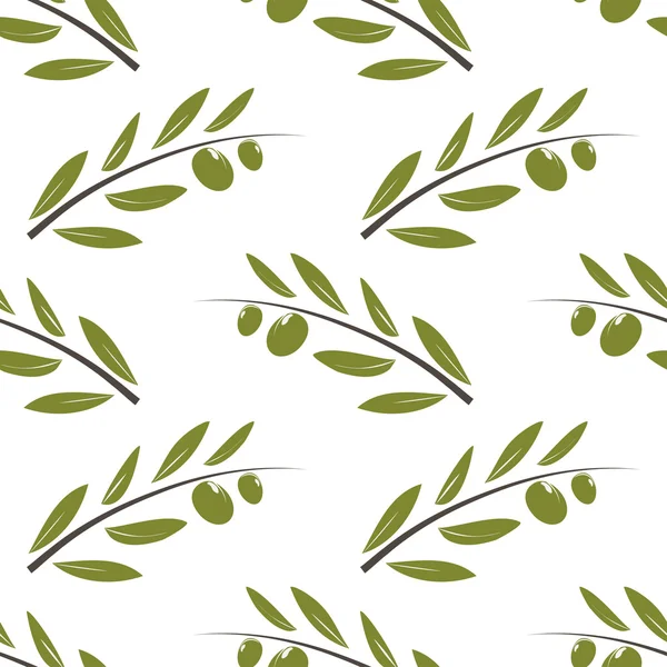 无缝橄榄束织物图案。柔和的色彩无缝背景与橄榄枝 — 图库照片