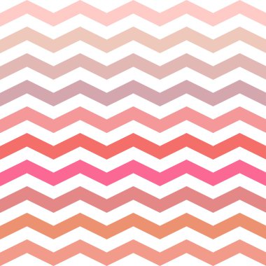 Chevron Zikzak dikişsiz desen. Vektör pembe ve beyaz renk deseni. Girly tasarım için dikişsiz doku.