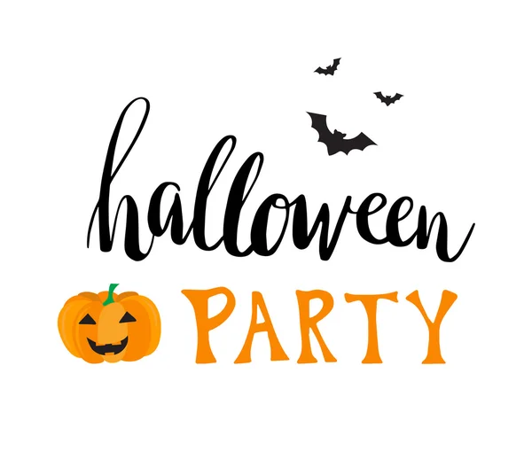 Halloween party vector greeting card — Stock Vector