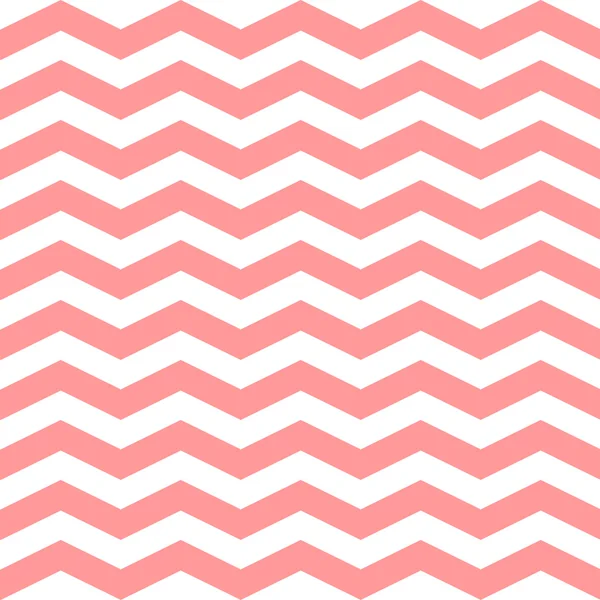 Chevron Zigzag patrón sin costuras. Vector patrón de colores rosa y blanco. Textura perfecta para el diseño femenino — Vector de stock