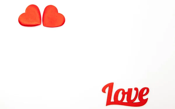 Valentijnsdag Witte Achtergrond Voor Felicitaties Achtergrond Met Plaats Voor Tekst — Stockfoto