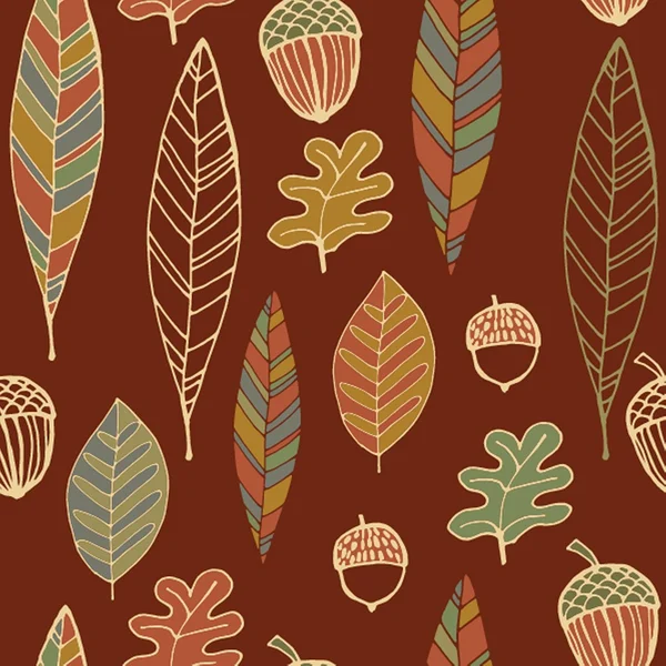 Autumn leaves pattern — Stock Vector