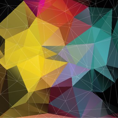 Gökkuşağı poligonal arka plan