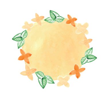 wenskaart met bloemen krans