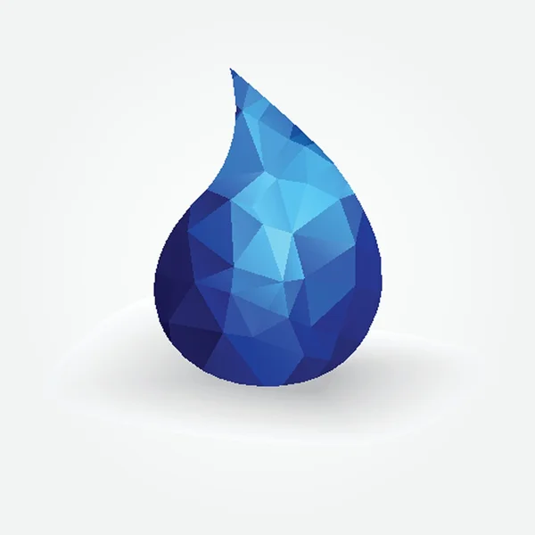 Gota de água azul — Vetor de Stock