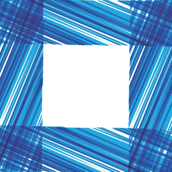 Modré pruhované rám — Stockový vektor