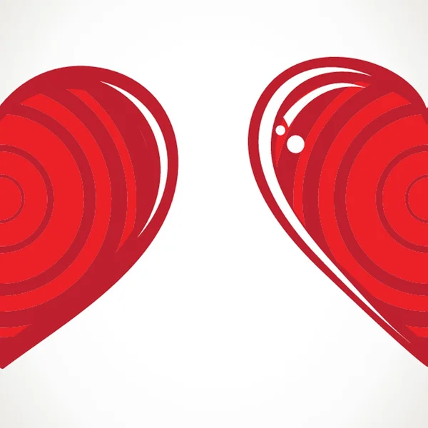 Rode papieren hart — Stockvector