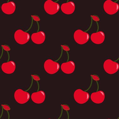 Suluboya berry kiraz ile Seamless Modeli.