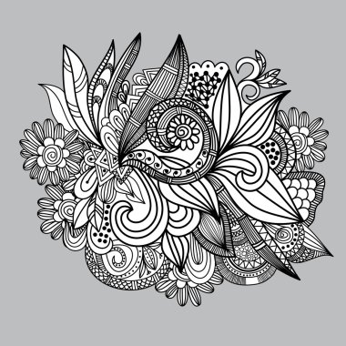 Desenli desen çizilmiş. Sorunsuz arka plan