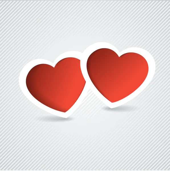 Kağıttan Sevgililer günü kalpleri. — Stok Vektör