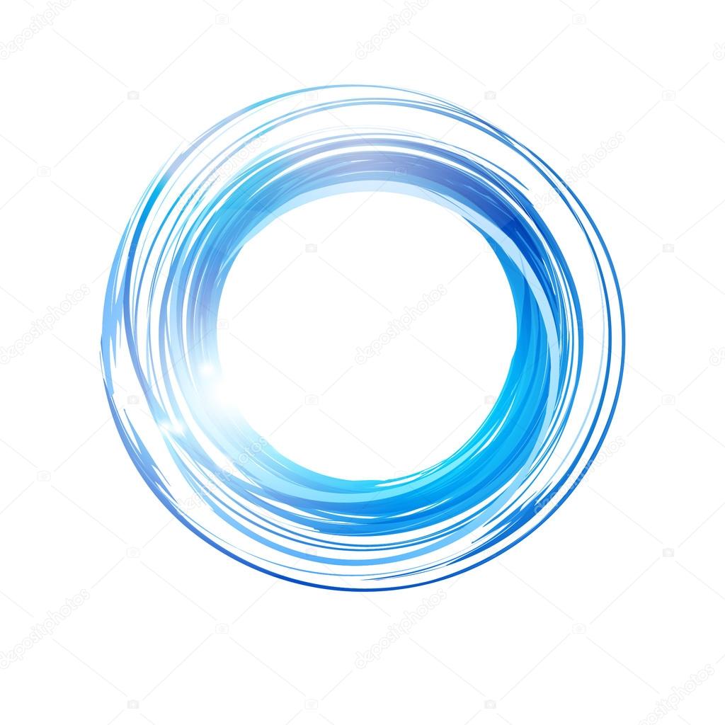 Vector abstract blue circle.