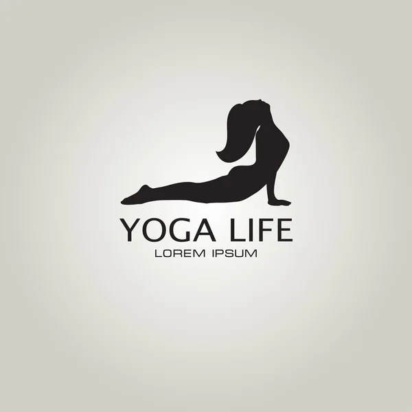 Fille dans yoga pose cobra — Image vectorielle