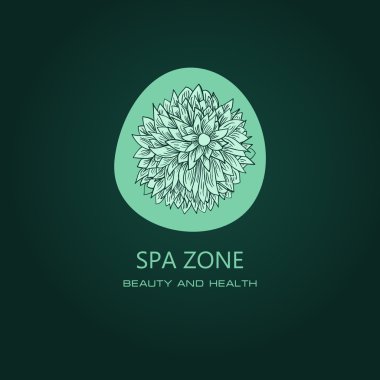 Spa kelebek sembolü. Logosunu görmeniz gerekir. Vektör simgesi