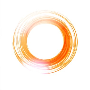 Vektör soyut turuncu daire. Logo tasarım şablonu . 