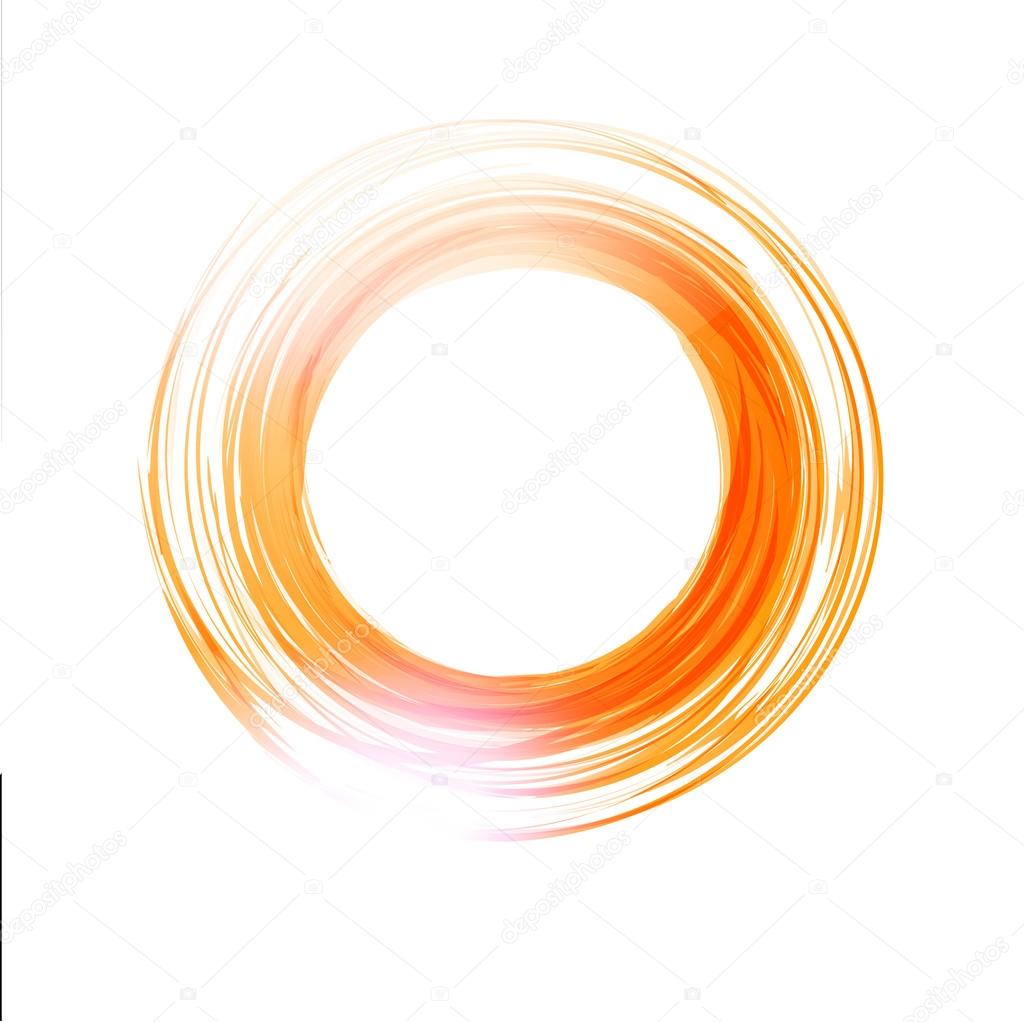 Vector abstract orange circle.  Logo design template . 