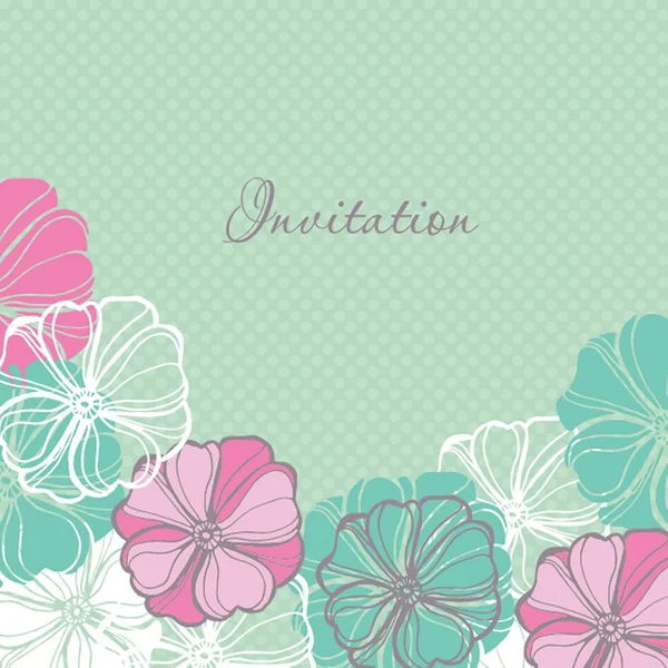 Carte d'invitation de mariage — Image vectorielle