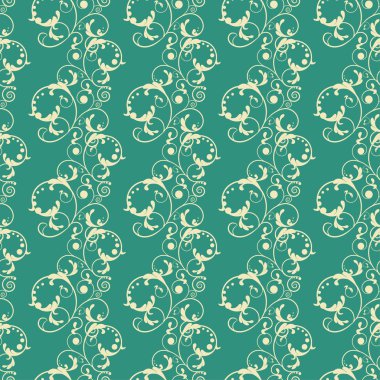 Sorunsuz damasko halı desen. Vintage vektör çizim yazdırma