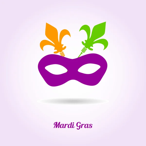 Masca Mardi gras. Proiectare invitație card vectorial . — Vector de stoc