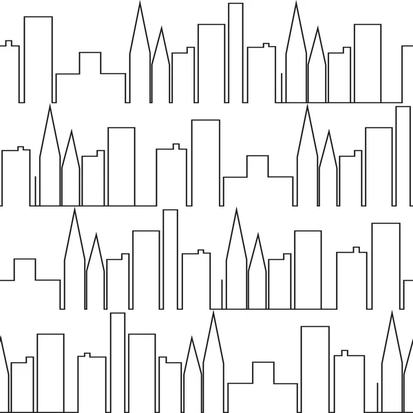 Patrón de ciudad sin costura — Archivo Imágenes Vectoriales