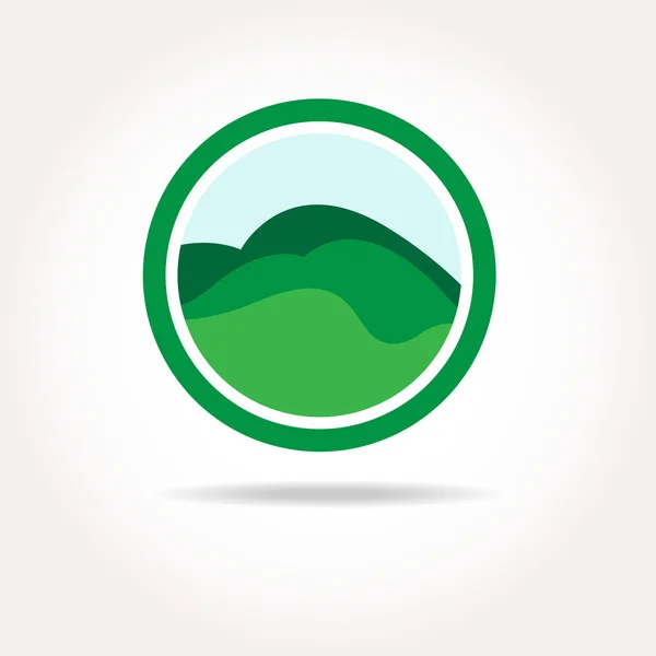 Verde naturaleza sana logotipo agrícola — Vector de stock
