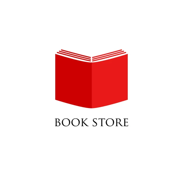 Book store or library logo sign — Stock Vector