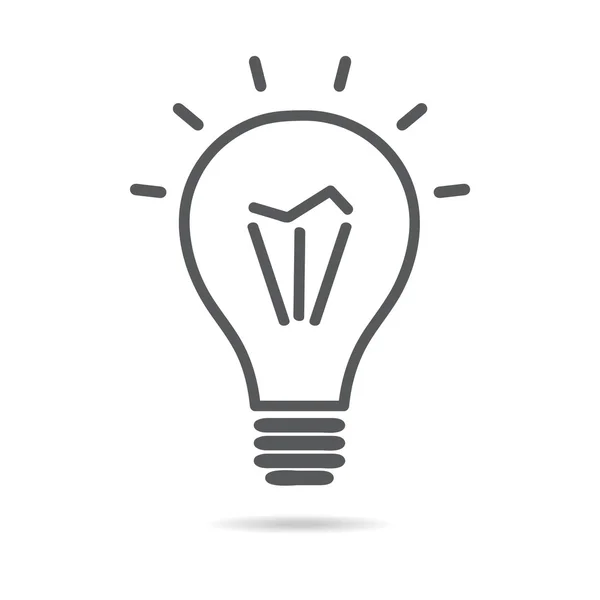 Ícone de vetor de lâmpada elétrica de luz —  Vetores de Stock