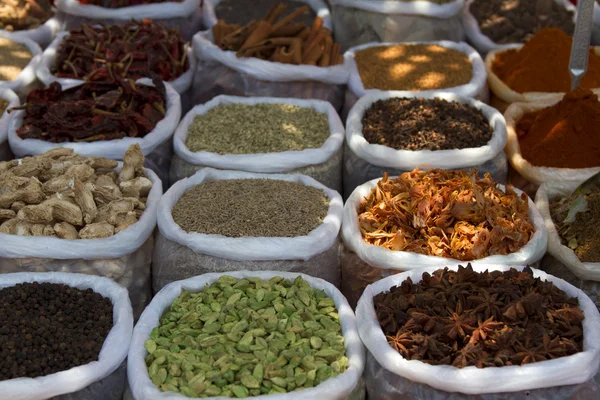 Spice Bazar indiano Mercado de Anjuna Goa — Fotografia de Stock