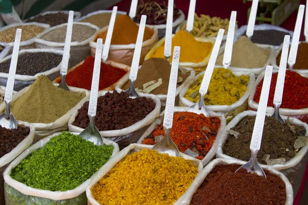 Spice Indian bazaar Mercado de Anjuna Goa — Foto de Stock