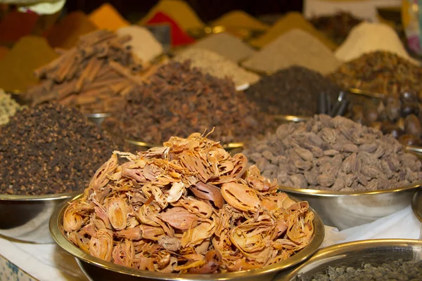 Indiska kryddbasaren Anjuna marknaden Goa — Stockfoto