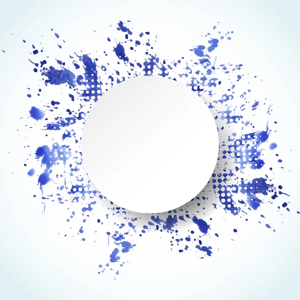 Aquarela pintado fundo abstrato. Vector splash bandeira azul . — Vetor de Stock