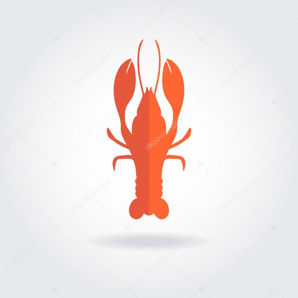 Lobster logo template. Vector design for seafood restaurente.