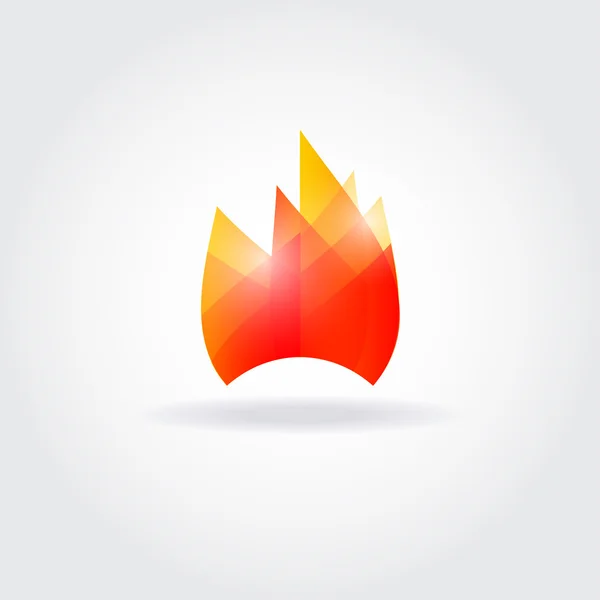 Fire flame vector logo design — Stock Vector