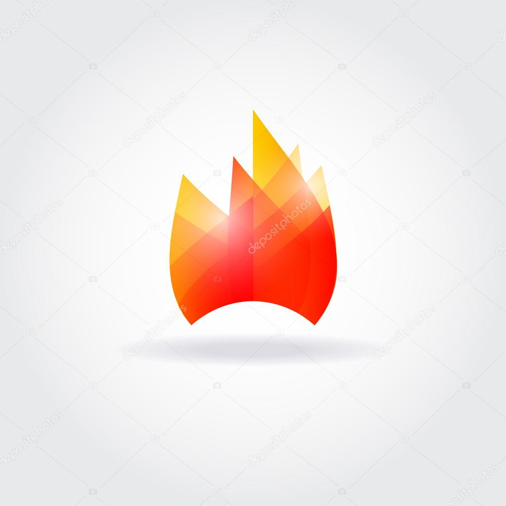 Fire flame vector logo design.