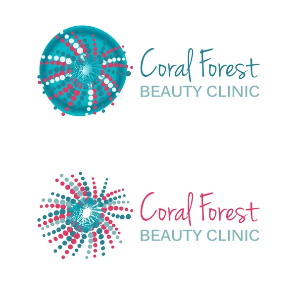 Ilustración vectorial con símbolo de coral. Diseño del logotipo. Para salón de belleza, centro de spa, clínica de salud . — Vector de stock