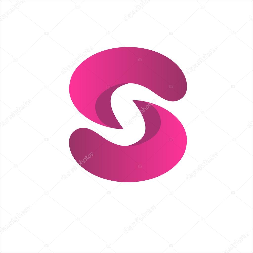 Letter S logo design template in red colors. Vector logotype