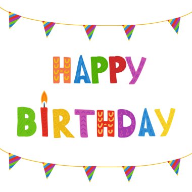 Renk doğum günü mumları kümesi