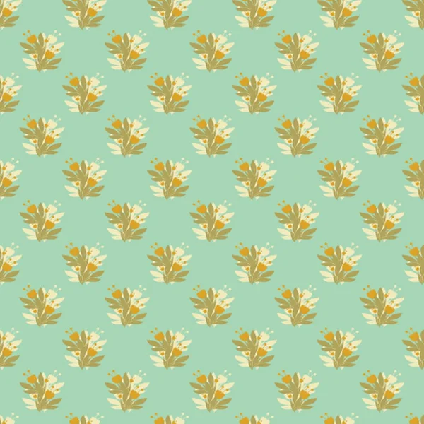 Floral seamless pattern in retro style ornament — Stock vektor