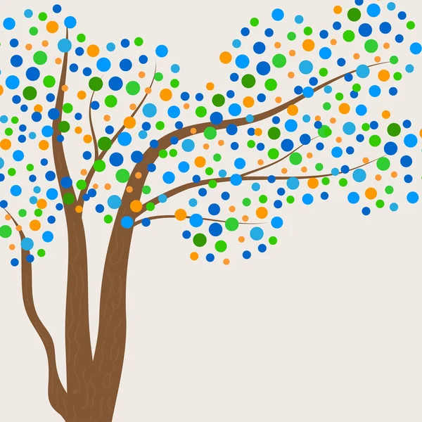 Árbol de la vida. Ilustración vectorial en colores suaves — Archivo Imágenes Vectoriales