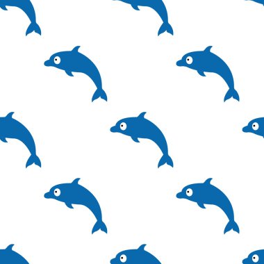 Yunus Dikişsiz desen arka plan vektör çizim.