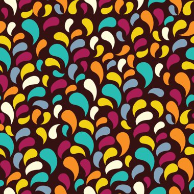 Seamless pattern with abstract leaves on dark background. Good idea for textile, wrapping, wallpepar or cloth design. clipart